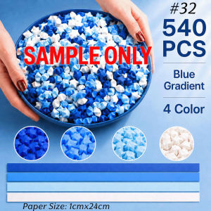 540pcs DIY Strips Lucky Star Paper Handcraft Origami Folding Paper Hand Crafts Colorful Wish Bottle Kertas Bintang 星星折纸