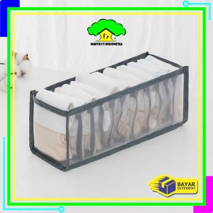 MI-C975 Kotak Penyimpanan Pakaian Dalam Kaos Kaki 7 Grid Multifungsi / Kotak Bra Celana Dalam