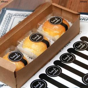 [COD] dfhws 100x Black Handmade Adhesive Seal Stickers DIY Cake Gift Packing Label Stickers