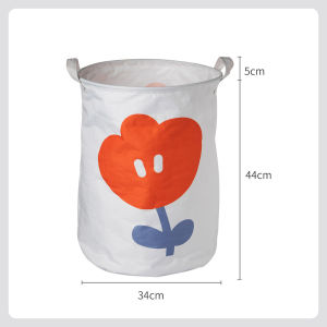 Homenhome Giỏ đựng quần áo bẩn đồ đồ chơi nghệ thuật bằng vải Ngôn Ngữ Hoa Vải Oxford gia dụng