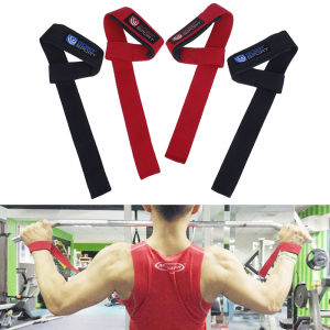 [COD] 2X Padded weight lifting straps training gym gloves hand bar wrist wraps support