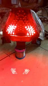 stoplamp running beat new/street delux 10mode merah