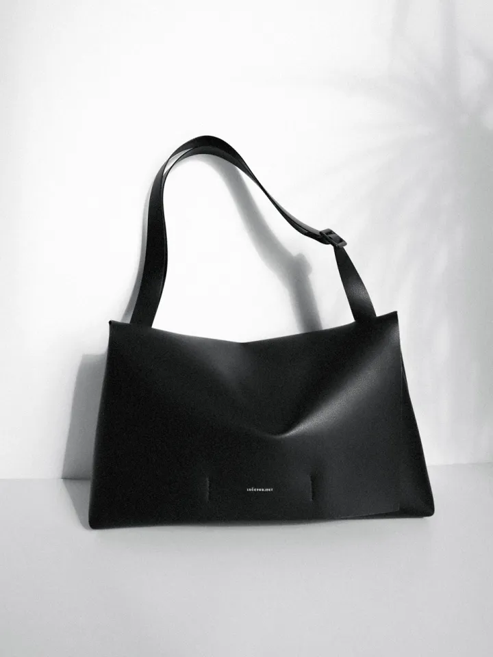 LECC PROJECT MOD FLAP BAG L - Artificial Leather BLACK