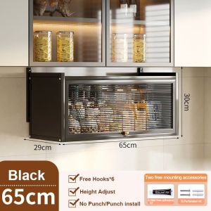 SOFTHOME Wall Cabinet Pantry Aluminum Cabinet for Kitchen Hanging Cabinet for Home Storage
