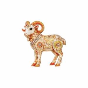 WPOT Vintage Style Enamel Sheep Brooch Dripping Oil Painted Colorful Goat Lapel Pin Christams Elegant Animal Brooch Women