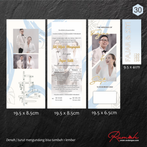 [50pcs] Undangan Pernikahan / Khitanan Hangtag Unik elegan Simple & Murah - Undangan Viral 2023