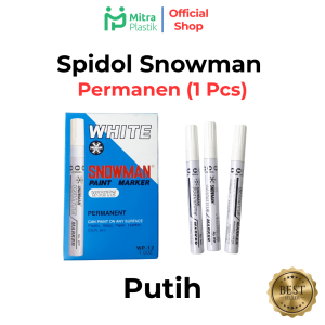 Spidol Snowman Gold Silver White Permanent Paint Marker Spidol Permanen Besar Jumbo Putih Emas