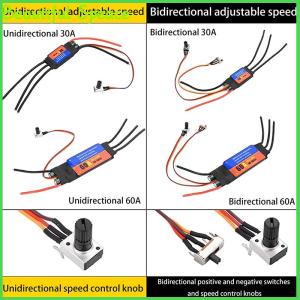 Beautiful ตัวควบคุมความเร็วแบบไร้แปรงถ่าน ESC 60A 30A 2-6วินาทีแบบสองทิศทางเริ่มด้วยตัวเองแบบไร้แปรงถ่านควบคุมความเร็วสำหรับเครื่องมือ DIY