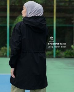 Sportdee Long Jacket By Deenay bahan Micro Premium Crinkle Jaket olahraga wanita premium all size