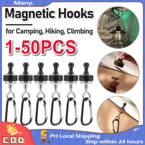 50PCS Camping Magnetic Hook Strong Suction Separable Multifunctional Outdoor Tent Canopy Carabiner Magnet Hanger Camping Accessories