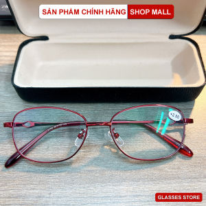 Kính lão thị viễn thị đọc báo cho nũ giới màu Đỏ đẹp cực sang toàn viền  tròng Nhật cao cấp phản quang chống mỏi đủ độ từ +0.5 độ đén 4 độ