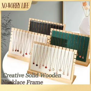 Creative Solid Wooden Necklace Frame Fashion Jewelry Display Frame Pendant Support Jewelry Display Props