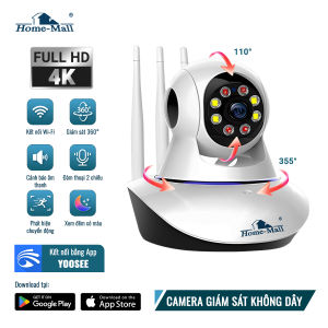 Yoosee Camera giám sát trong nhà 360° diện rộng sử dụng WiFi ống kính rộng hình ảnh nét ban đêm có màu