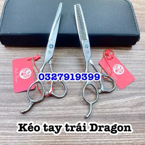 Dragon Kéo Tay Trái Dragon 6.0 In - Kéo Cắt Tóc Cao Cấp 6 Inches Thép S440C Độ Cứng Trên 62HRC Kèm Bao Da Chuyên Sản Phẩm Tóc