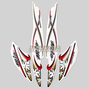 STRIPING STICKER LIS LES POLET yamaha mio 2004 2005 putih stiker motor list body motor berkualitas termurah terbaik