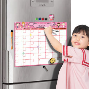 A3 Magnetic Week&Month Plan Bảng trắng Tủ lạnh Magnet Flexible Day Message Vẽ Tủ lạnh Stickers Plan Bảng trắng