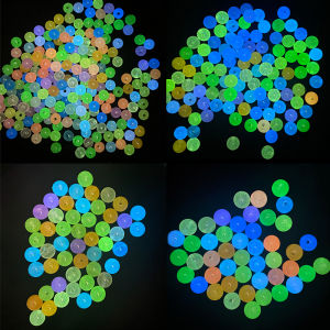 6/8/10/12MmสีผสมเรืองแสงในDarkสายคล้องแว่นตาลูกปัดสำหรับผู้หญิงผู้ชายLuminousสร้อยล็อคเก็ตDIYเครื่องประดับทำลูกปัดอะคริลิค
