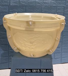 Khuôn chậu tròn 40cm đầy đủ lòng trong thi công dễ dàng