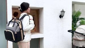 กระเป๋าคุณแม่ที่นิยมในโลกออนไลน์เปลเด็กพับเก็บได้แบบพกพาสำหรับแม่และเด็กเดินทางกระเป๋าคุณแม่กระเป๋าคุณแม่ความจุขนาดใหญ่ขนาดใหญ่พิเศษ