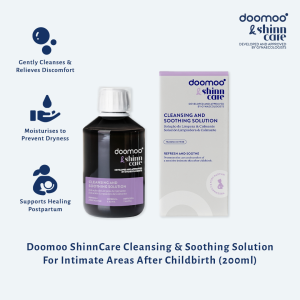 Doomoo ShinnCare Cleansing & Soothing Solution(200ml) | Helps with Redness & Itching of Intimate Areas (Made in Belgium)