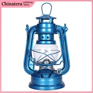 Vintage Hurricane Lantern Metal Kerosene Lantern Oil Burning Lantern with Handle for Camping Home Patio