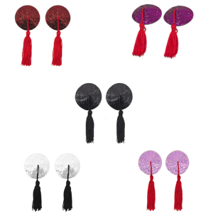 Reusable Nipple CoversPasties Nipple Stickers Sequins Tassels Sticky Breast PetalsNipple Covers for Women Girls Gifts