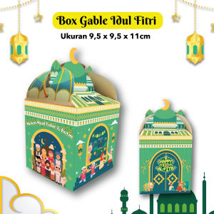 Dus Kotak Kue Jinjing - Gable Box Idul Fitri Lebaran - 9.5x9.5x11cm