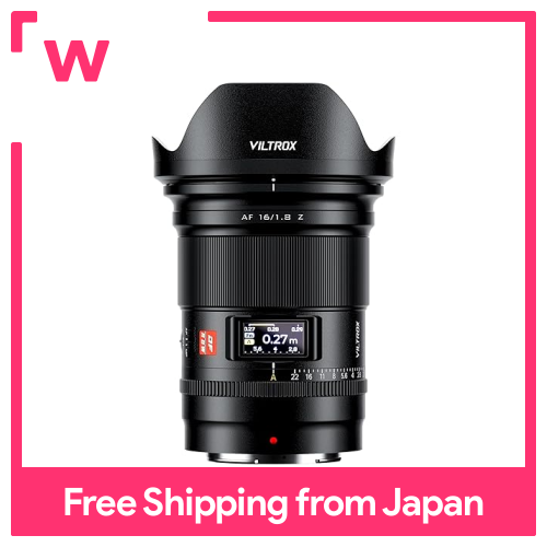 VILTROX AF 16mm Nikon full size lens for Z mount, wide angle lens with  built-in LCD screen, applicable for Nikon Z7 Z7ii Z8 Z8ii Z9 Zf Z30 Z50