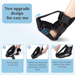 เฝือกเท้ายามค่ำสำหรับโรคเท้าแบน 1 ชิ้น ปรับระดับความเร็วได้ 3 ระดับ ออร์โธติกเสริมฝ่าเท้า