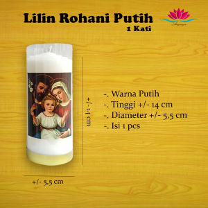 Lilin Rohani / Lilin Doa / Lilin Sembahyang Putih 1 Kati