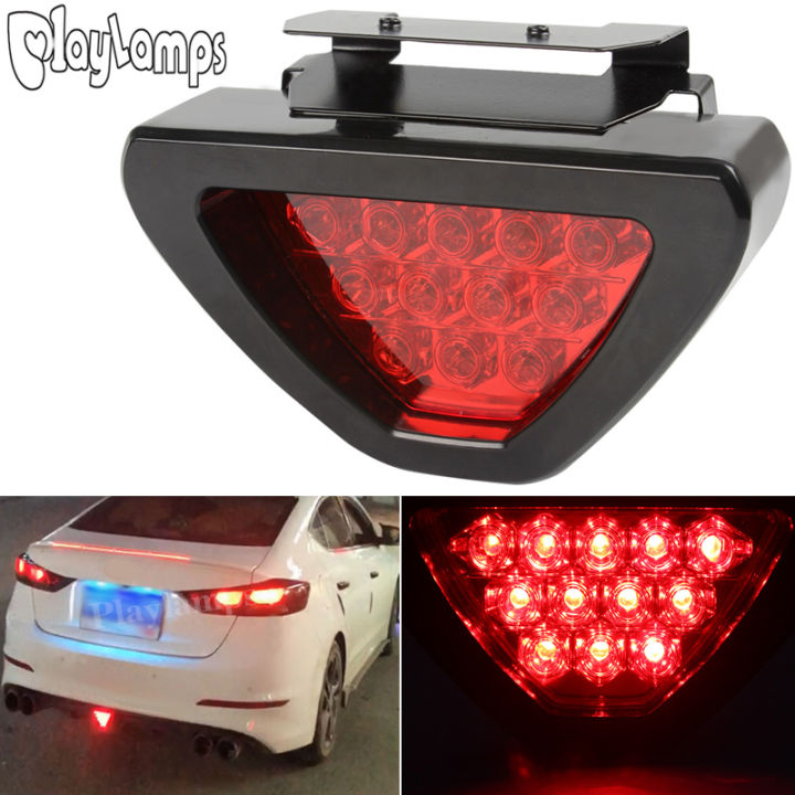 Fanale Posteriore Luci Dei Freni Universal F1 Style 12 LED Red Rear Tail Third Brake Stop Safety Lamp Light Car - Foto 8
