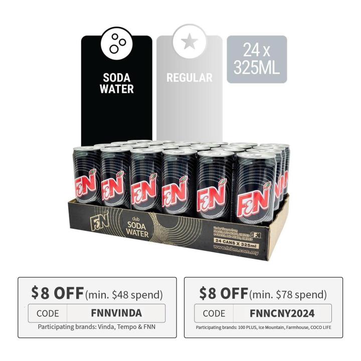 F&N Club Soda Water 325ML x 24 | Lazada Singapore