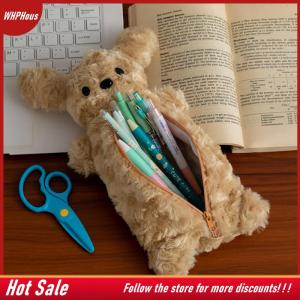 【COD】🔥🔥🔥 Puppy Pencil Pouch Cute Soft Plush School Stationery Large Capacity Pencil Pouch Student Stationery