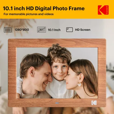 Kodak 10.1 Inch Electronic Picture Frame with Remote Control Electronic Digital Frame with 1280*800 High Resolution IPS Screen Images/Videos/Music Player Auto Switch ON/OFF