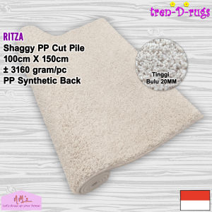 Tren-D-rugs Karpet shaggy bulu tebal halus polos permadani ruang tamu tidur 100 cm x 150 cm - NMs