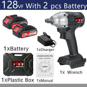 【Local Shop】680NM 20V Cordless impact wrench Torque drill Rechargeable Percussion drill 998VF 2 Battery Auto repair tools Electric screwdriver repair motorcycle Brushless high-power Electric Forward and reverse