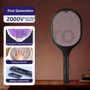 IMUTO 4000V Rechargeable Telescopic Mosquito Killer Racket Electric Mosquito Swatter Handle Lamok Folding Swatter Premium Mosquito Killer