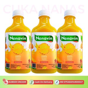NENAVIN Cuka Nanas With MOTHER - Paket Hemat 3 Botol - 100% Nanas Asli - Turunkan Kolestrol - Solusi Gula Darah dan Diabetes