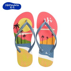 Hotmarzz Womens flip flops PVC anti slip slippers for outdoor wear beach clip on slippers HM7138