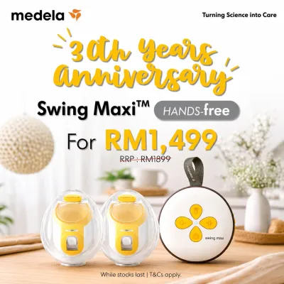 Medela Breast Pump Swing Maxi HandsFree Double Electric Breast Pump (2 Years Warranty by Medela Malaysia)