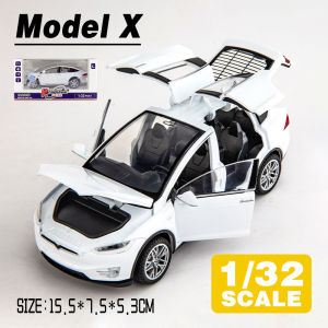 LEO 1:32 Tesla Model X Diecast Model Car Alloy Cars Toys Collection Gift For Kids Boy Girl