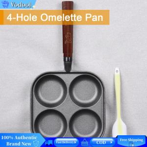 [Vodool Brand Center] 4-Cup Egg Cooker Cast Iron Omelette Pan for Breakfast Fried Egg Pancakes Steaks