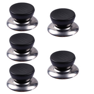 5Pcs Kitchen Universal Pot Lid Stainless Steel Cap Top Handle Holder Anti-scald Knob Replacement