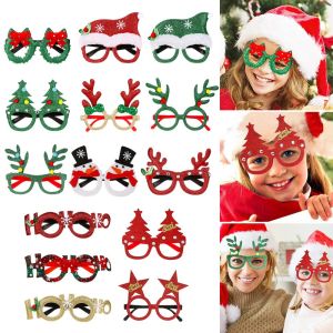 GOLFDIN Adult  Year Photo Prop Merry Christmas Elk Christmas Glasses Frame Xmas Tree Santa Claus Glasses
