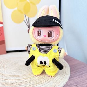 HLDT Mũ lưỡi trai Vải cho búp bê  Thủ công Con chó vàng Quần áo búp bê nhồi bông 17cm Bộ đồ Trang phục Vải thời gian  ngồi Phụ kiện búp bê bông