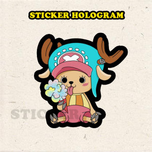 Stiker Hologram Choper One piece ukuran 8 cm