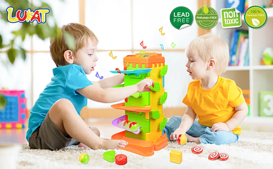 Activity Cube Musical Toddlers Toys 4-in-1 Piano Toy Keyboard for - Main Image