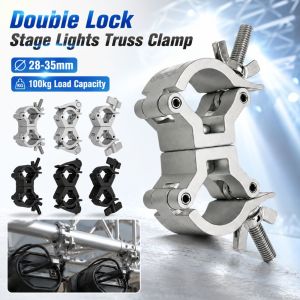 KEYOOL Quick Release Stage Lights Truss Clamp Aluminum Alloy Double Lock DJ Light Clamps Professional Clip Bracket Lamp Hanger Hooks For LED PAR Moving Head Beam Spot Clamps