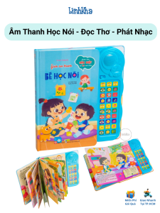 Sách Âm Thanh Bé Học Nói - Có Đọc Thơ Và Bài Hát - 30 nút - Đinh Tị
