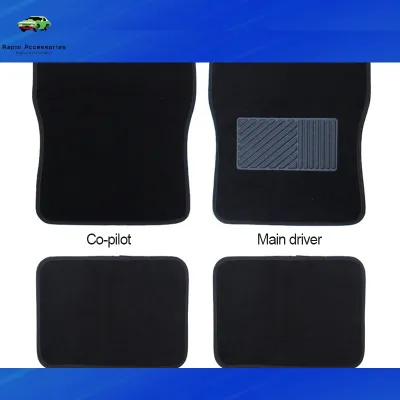 4PCS Universal Car Premium Mat Carpet Set Floor Mat Anti-Slip Velvet